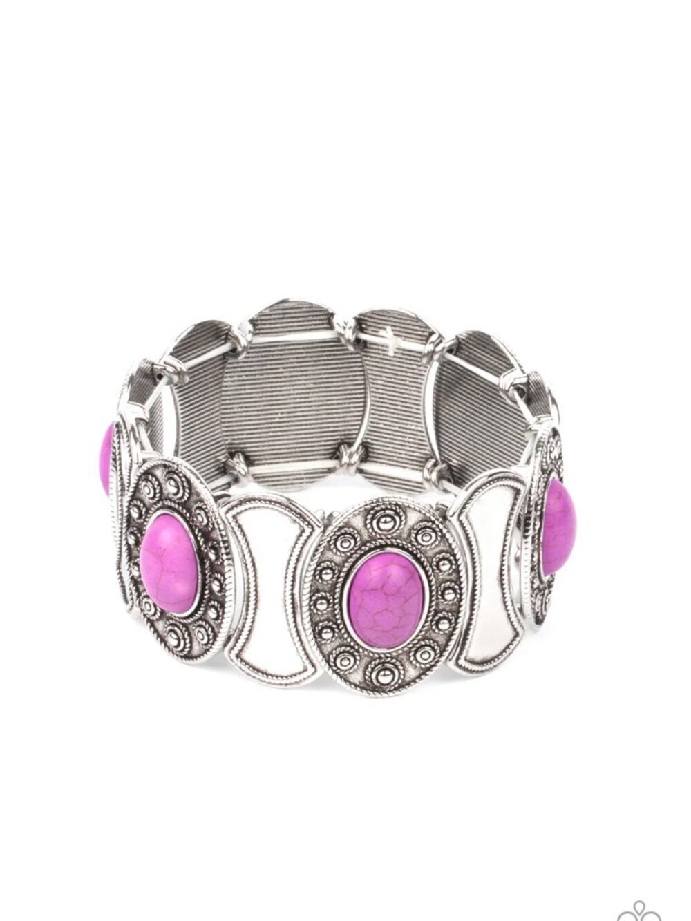 Paparazzi Jewelry Accessories - Desert Relic - Purple Bracelet - Vintage - Picture 4 of 4